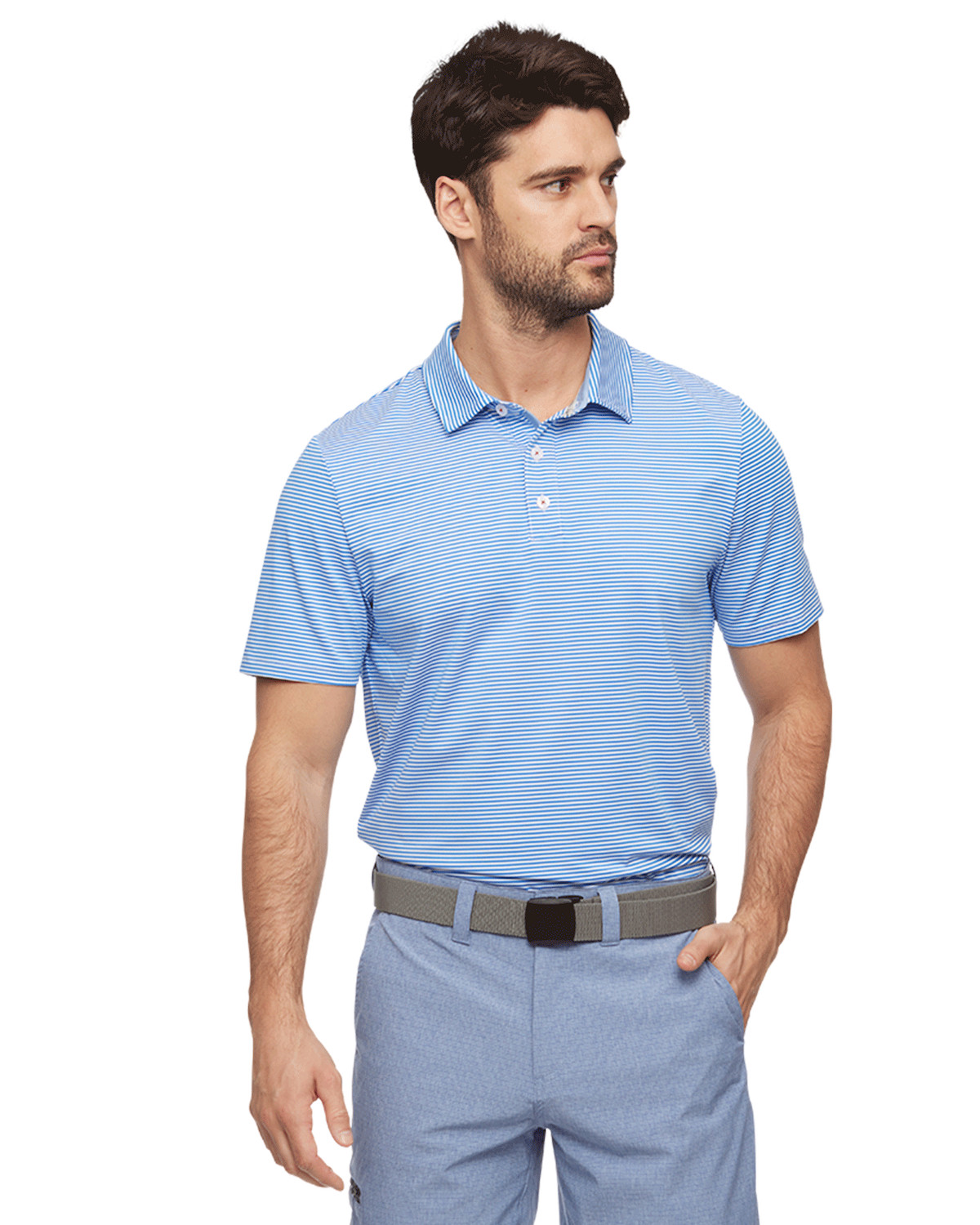 Picture of Flag & Anthem Men's Naples SS Signature Striped Polo