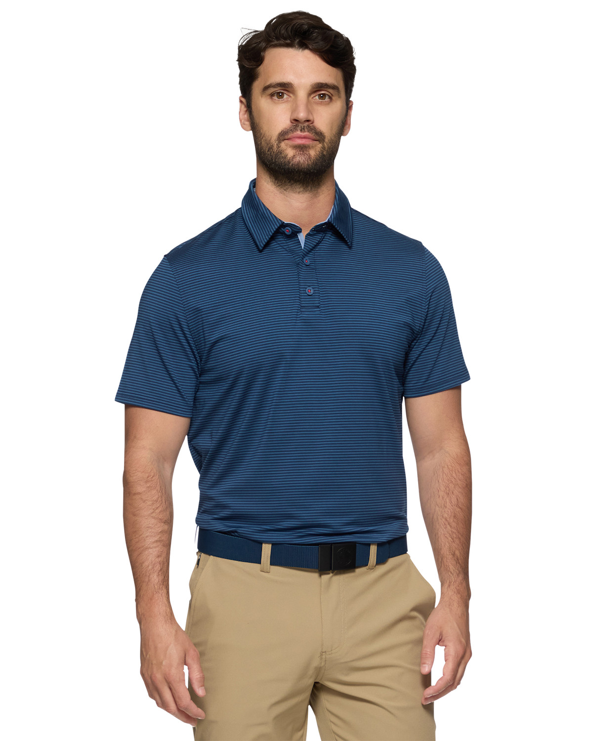 Picture of Flag & Anthem Men's Naples SS Signature Striped Polo