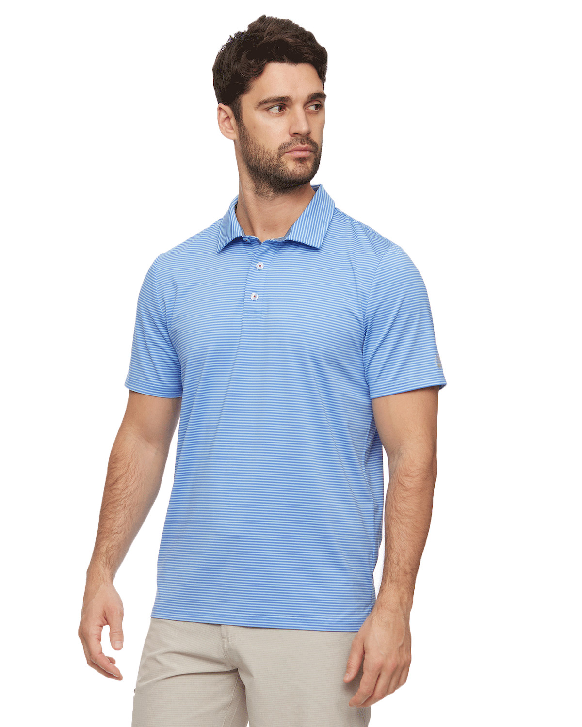 Picture of Flag & Anthem Men's Naples SS Signature Striped Polo