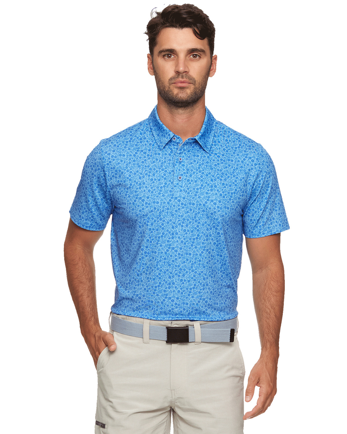Picture of Flag & Anthem Men's Cobbtown Floral Print Performance Polo