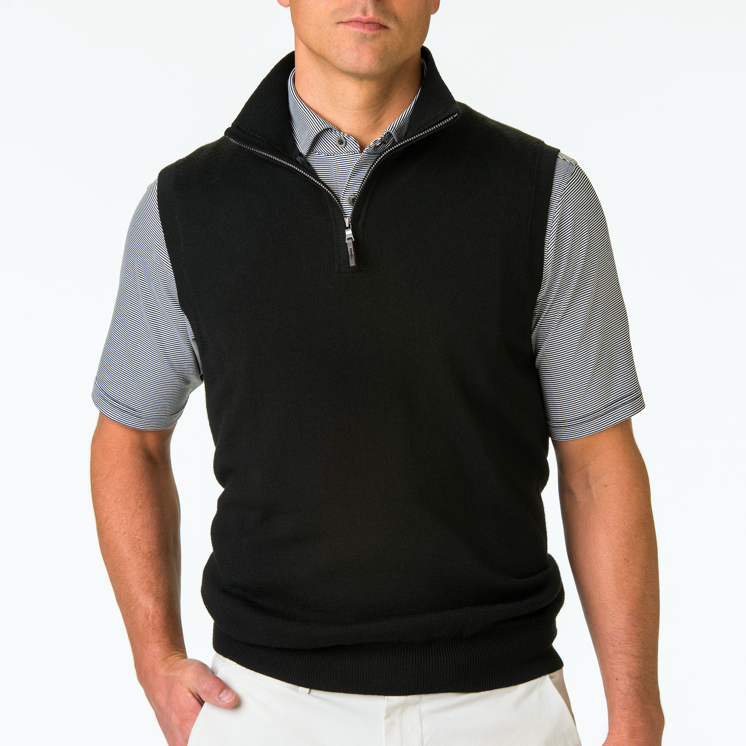 Picture of Fairway & Greene Men's Merino Quarter-Zip Wind Vest