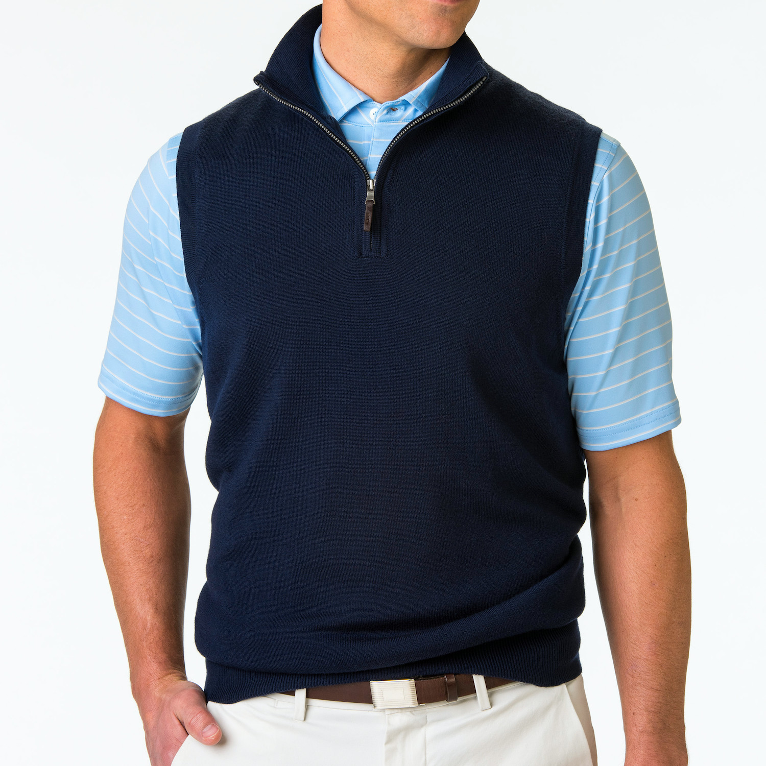Picture of Fairway & Greene Men's Merino Quarter-Zip Wind Vest