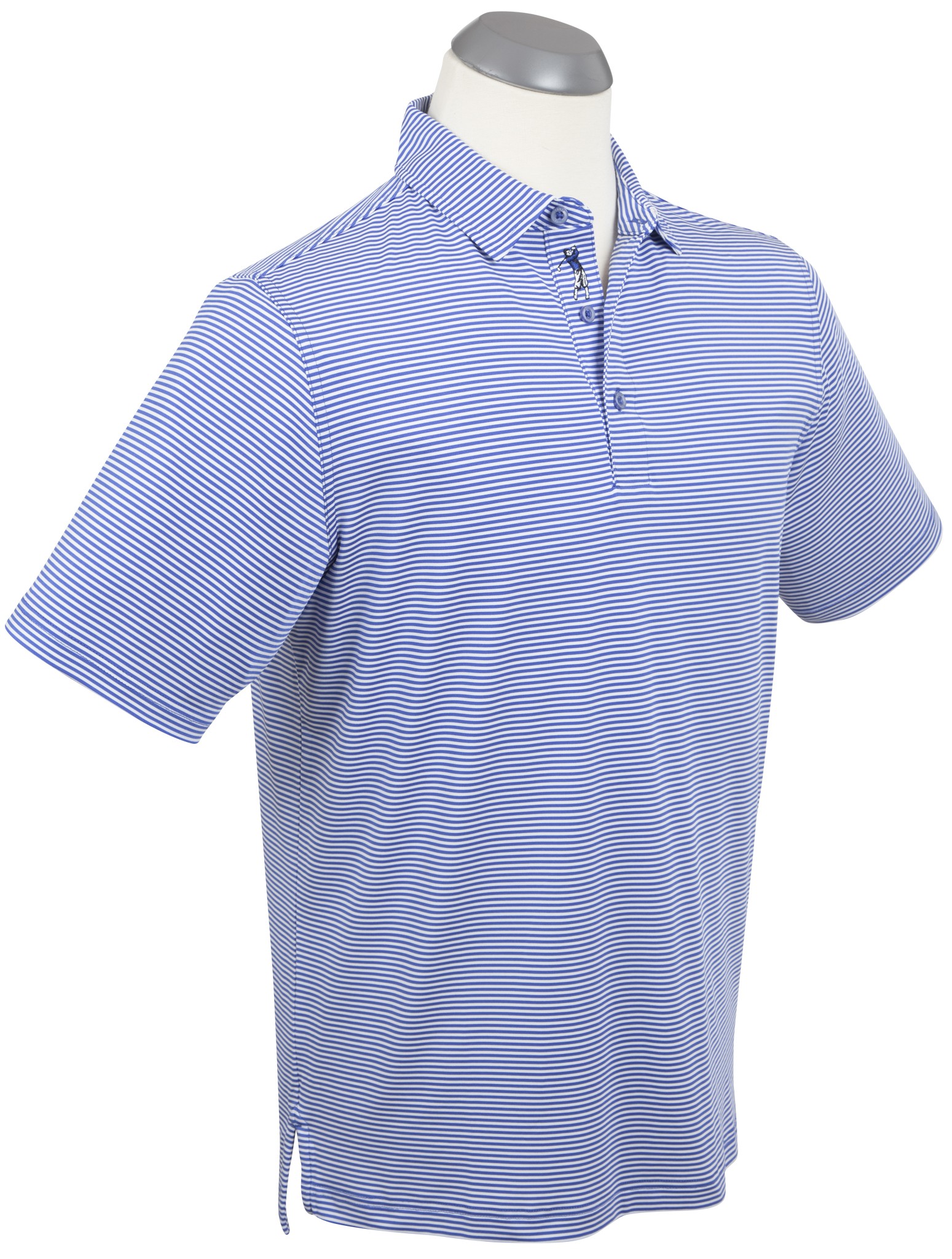 Picture of Bobby Jones Men's Performance Jersey Mini Tonal Feed-Stripe Polo