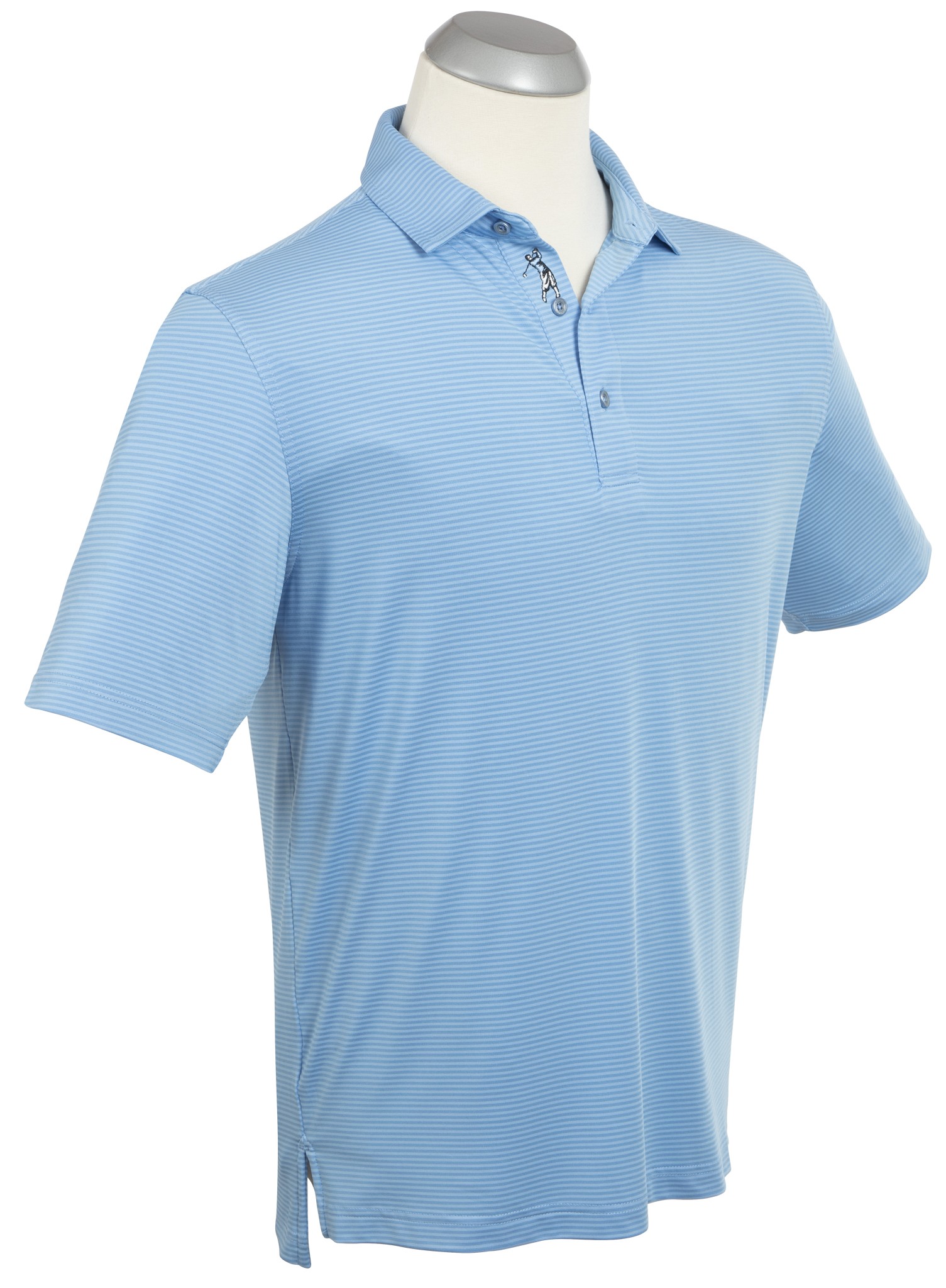 Picture of Bobby Jones Men's Performance Jersey Mini Tonal Feed-Stripe Polo