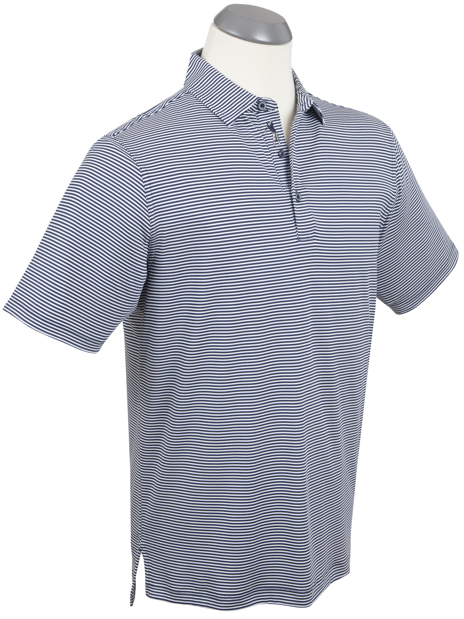 Picture of Bobby Jones Men's Performance Jersey Mini Tonal Feed-Stripe Polo