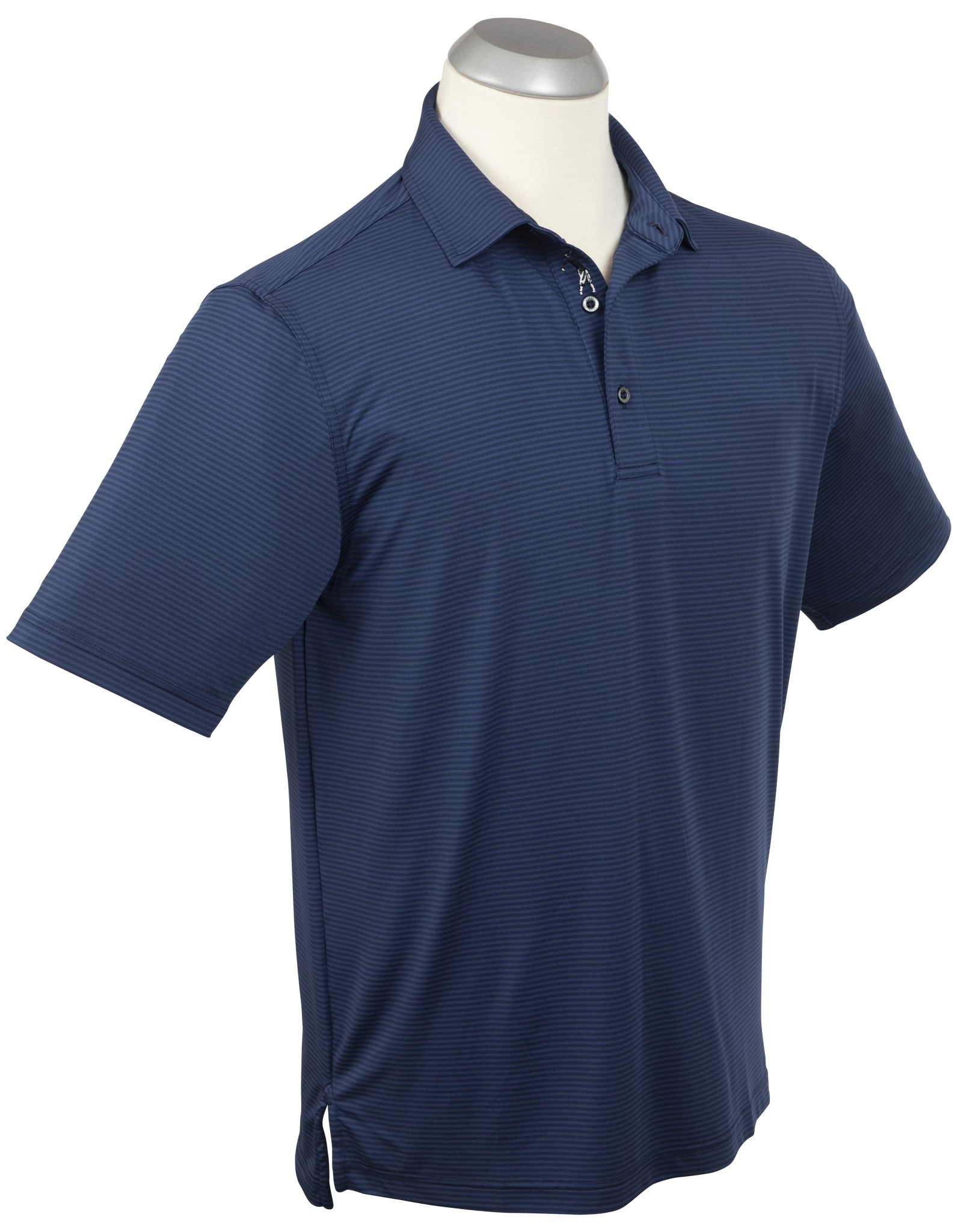 Picture of Bobby Jones Men's Performance Jersey Mini Tonal Feed-Stripe Polo