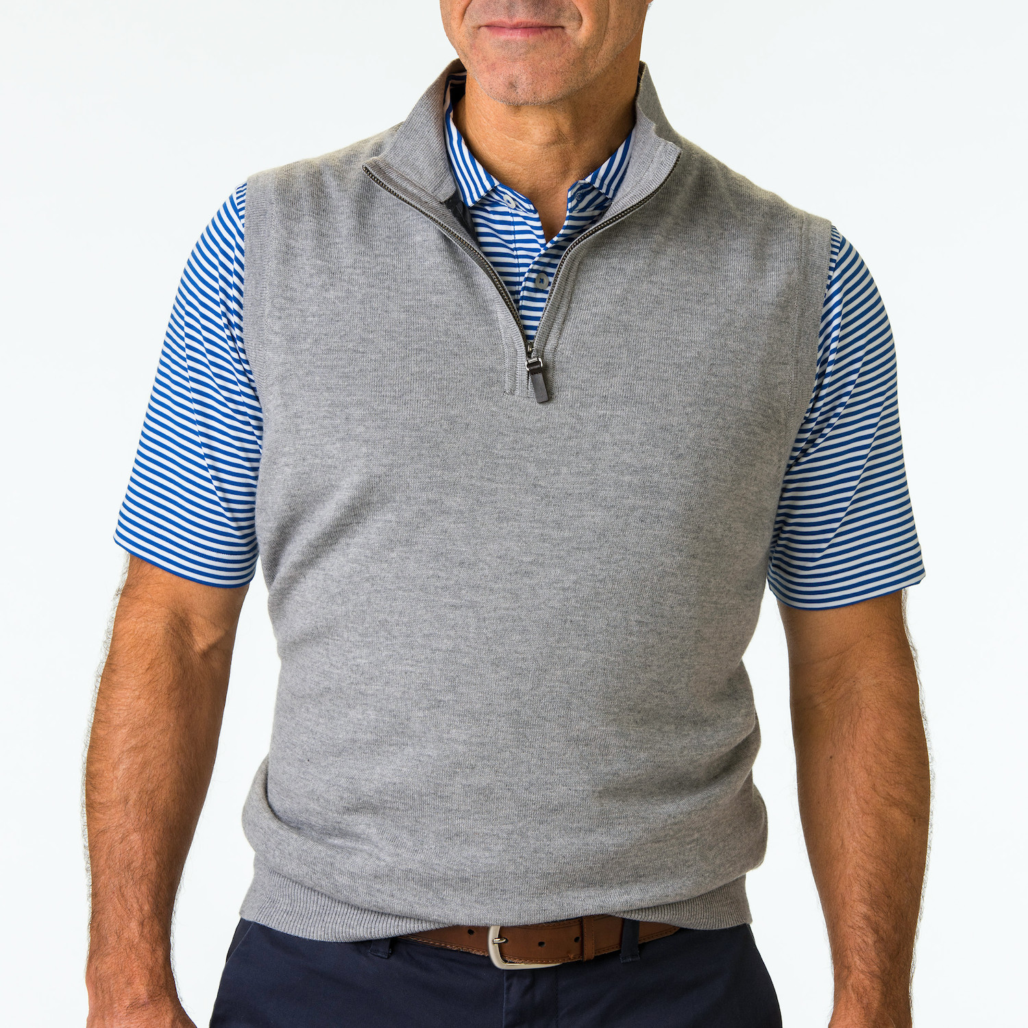 Picture of Fairway & Greene Men's Merino Quarter-Zip Vest