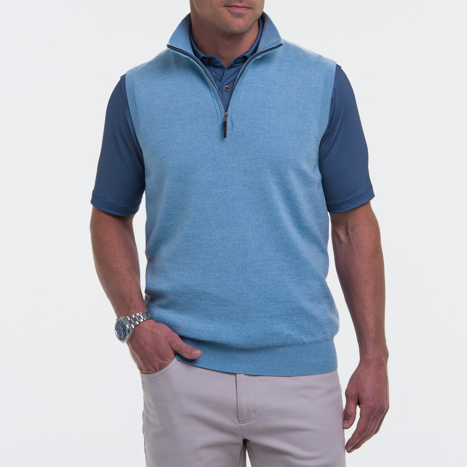 Picture of Fairway & Greene Men's Merino Quarter-Zip Vest