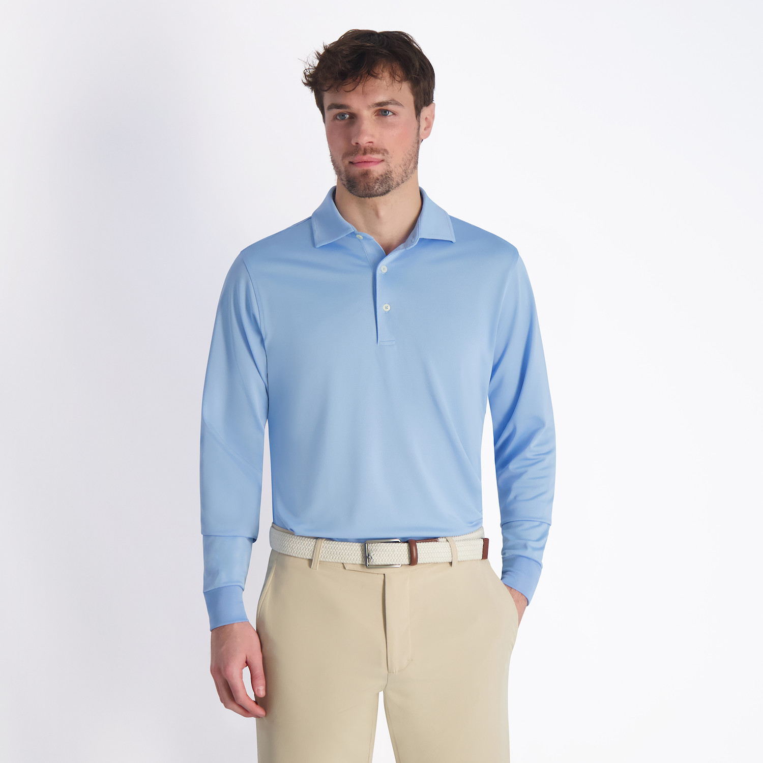 Picture of Fairway & Greene Men's McHugh Long Sleeve Pique Polo Shirt