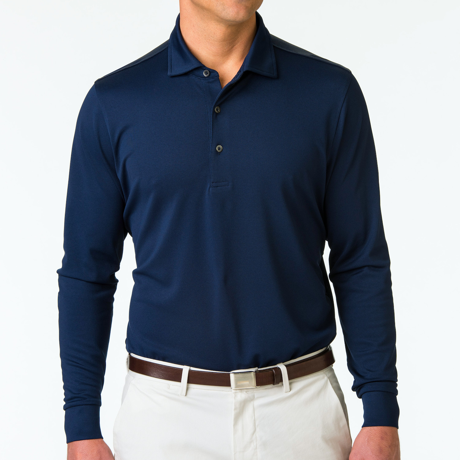 Picture of Fairway & Greene Men's McHugh Long Sleeve Pique Polo Shirt