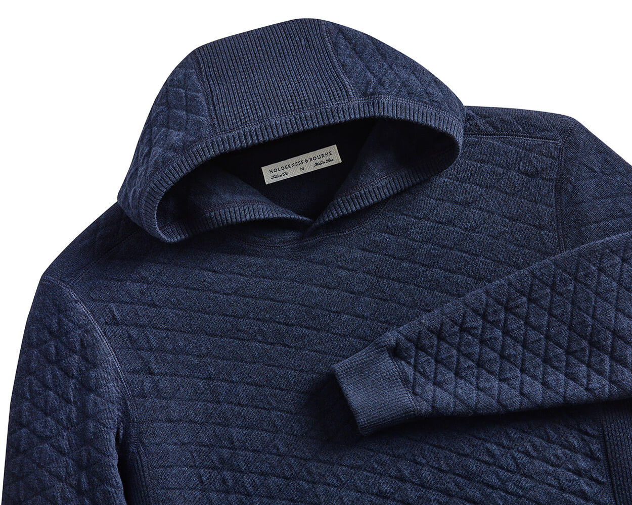 Picture of Holderness & Bourne Wallace Midweight Egyptian Cotton Jacquard Hoodie