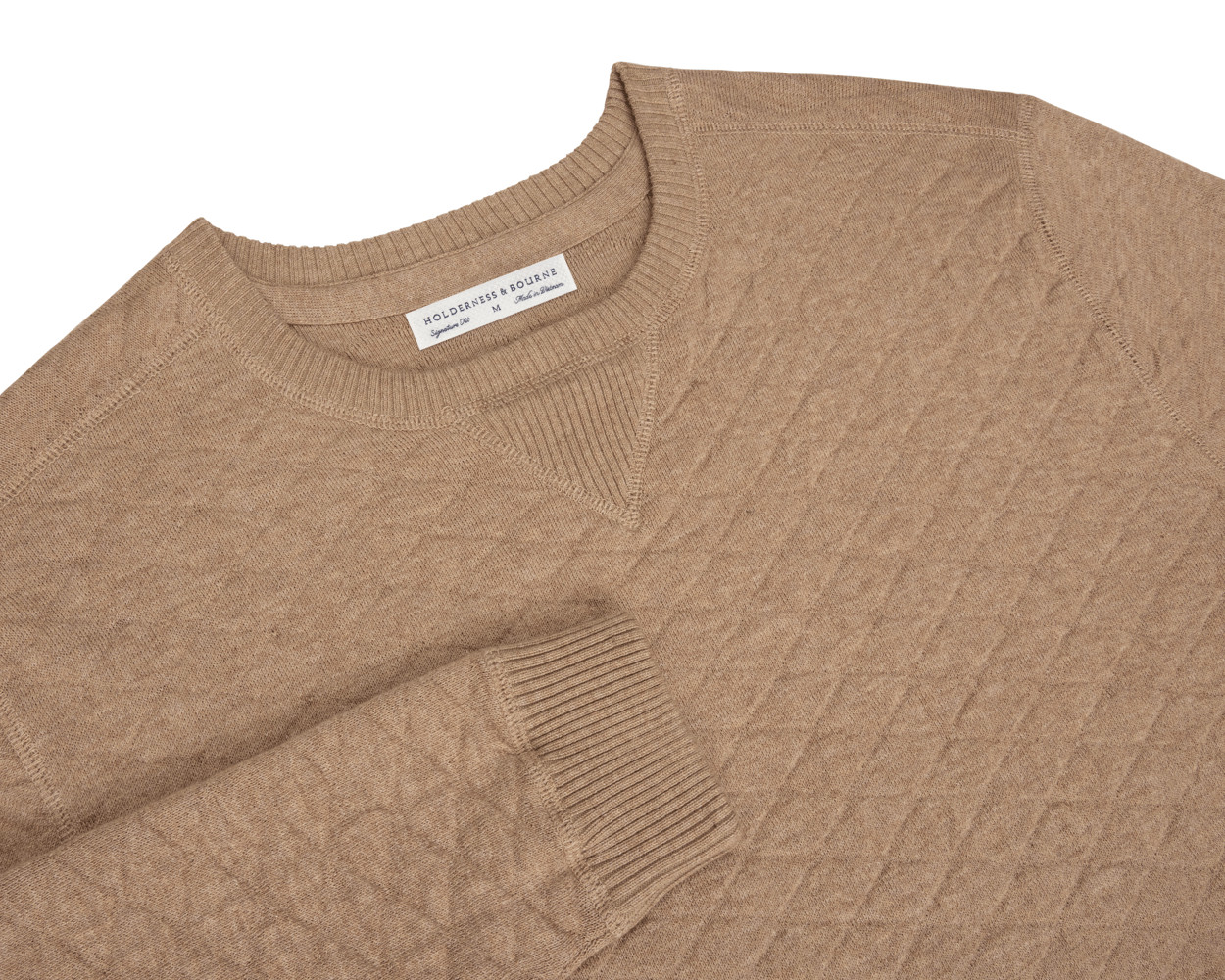 Picture of Holderness & Bourne Ward Midweight Egyptian Cotton Jacquard Crewneck Sweater