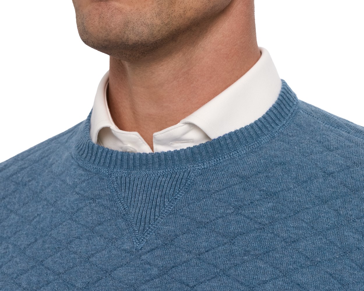 Picture of Holderness & Bourne Ward Midweight Egyptian Cotton Jacquard Crewneck Sweater