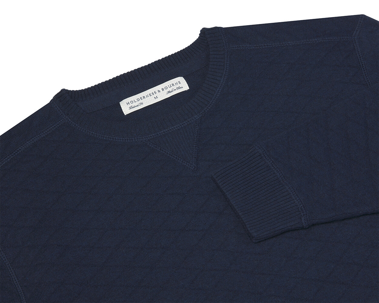 Picture of Holderness & Bourne Ward Midweight Egyptian Cotton Jacquard Crewneck Sweater