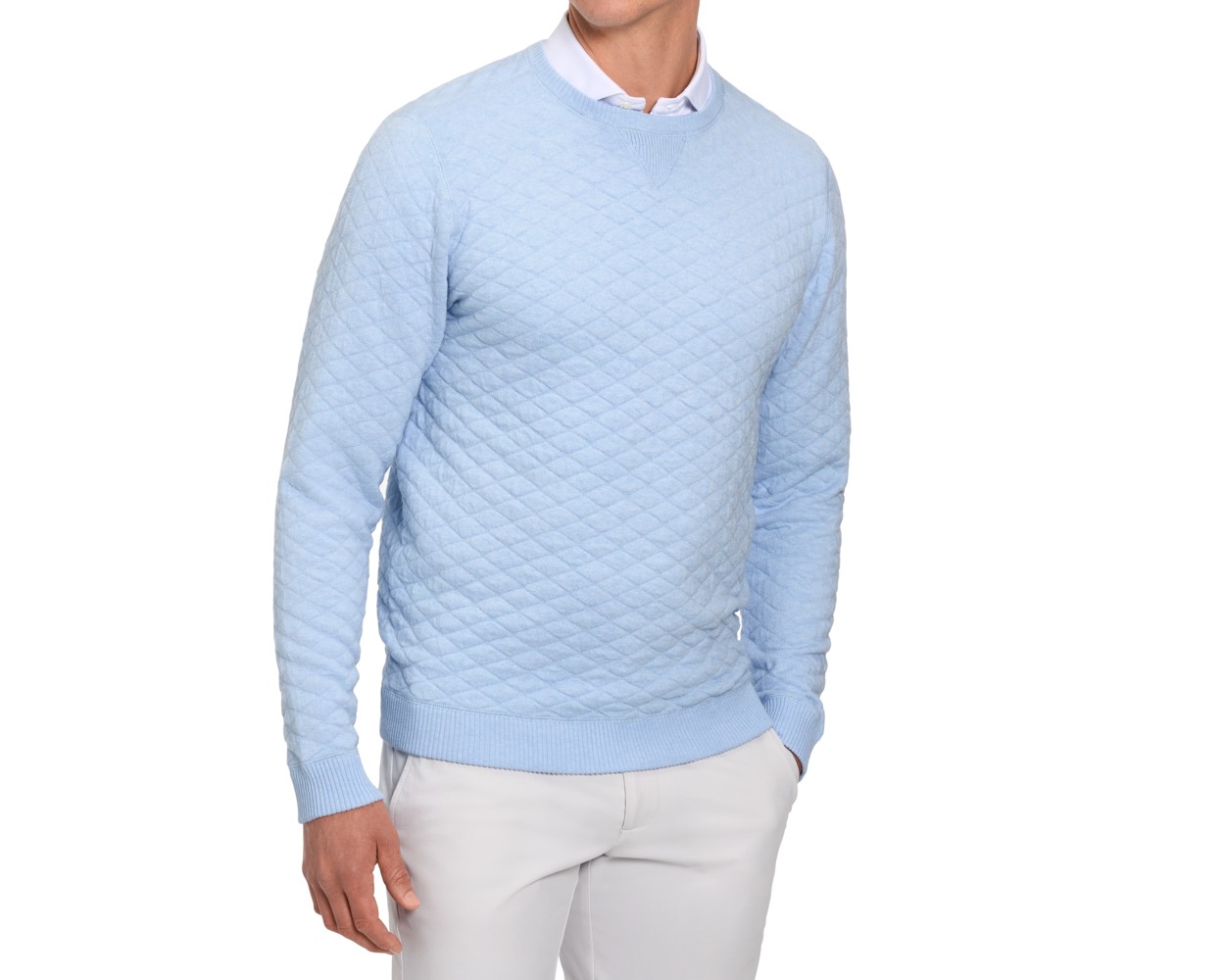 Picture of Holderness & Bourne Ward Midweight Egyptian Cotton Jacquard Crewneck Sweater