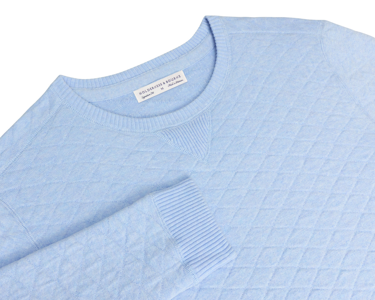Picture of Holderness & Bourne Ward Midweight Egyptian Cotton Jacquard Crewneck Sweater