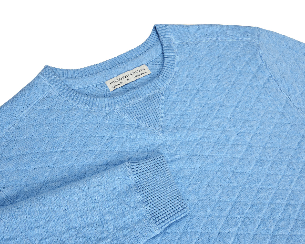 Picture of Holderness & Bourne Ward Midweight Egyptian Cotton Jacquard Crewneck Sweater