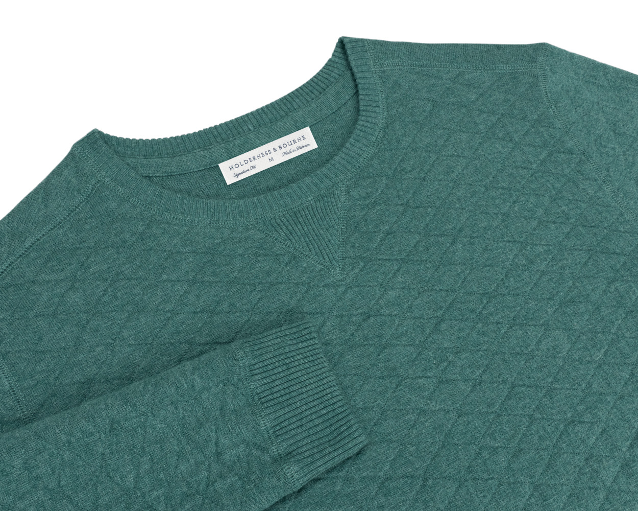 Picture of Holderness & Bourne Ward Midweight Egyptian Cotton Jacquard Crewneck Sweater