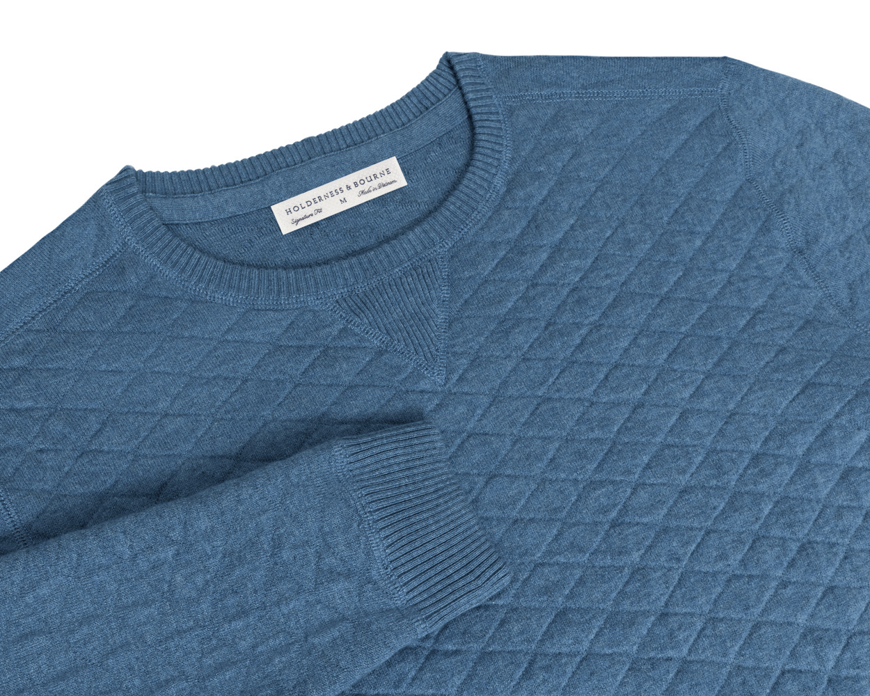 Picture of Holderness & Bourne Ward Midweight Egyptian Cotton Jacquard Crewneck Sweater