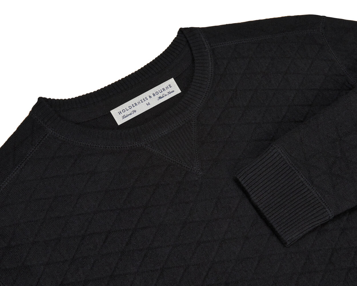 Picture of Holderness & Bourne Ward Midweight Egyptian Cotton Jacquard Crewneck Sweater
