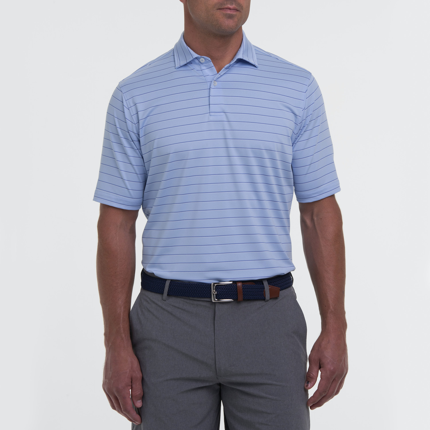 Picture of Fairway & Greene Men's Faxon Stripe Jersey Polo Shirt USA MADE