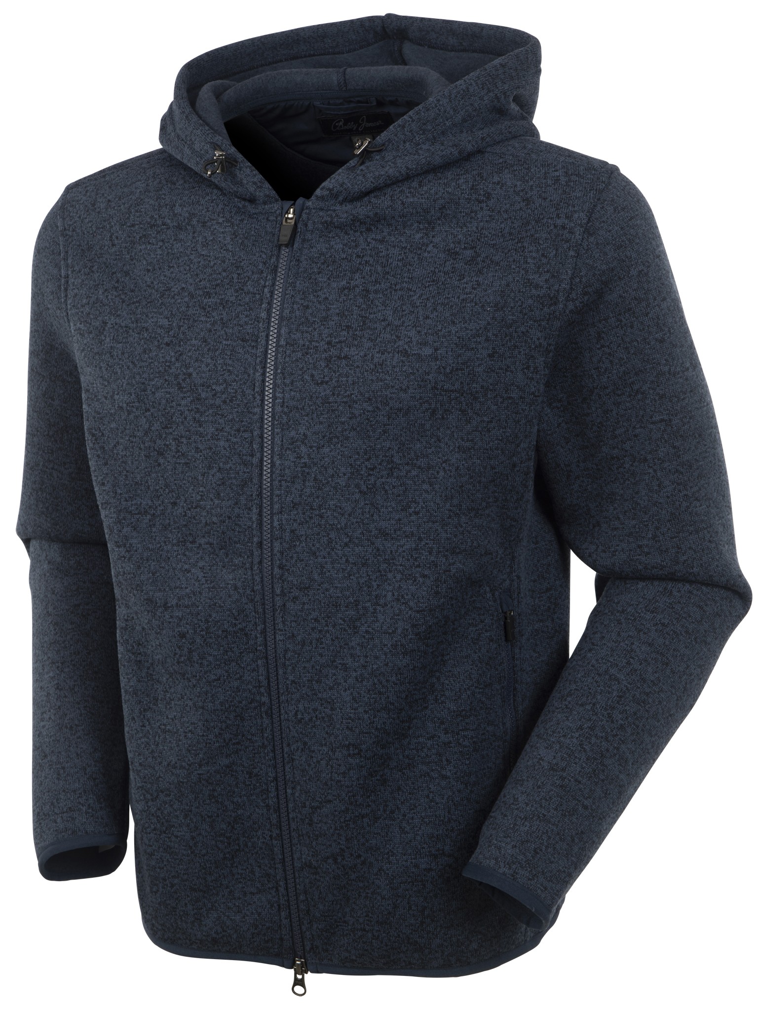 Picture of Bobby Jones Men's Performance Heathered Full-Zip Fleece Hoodie