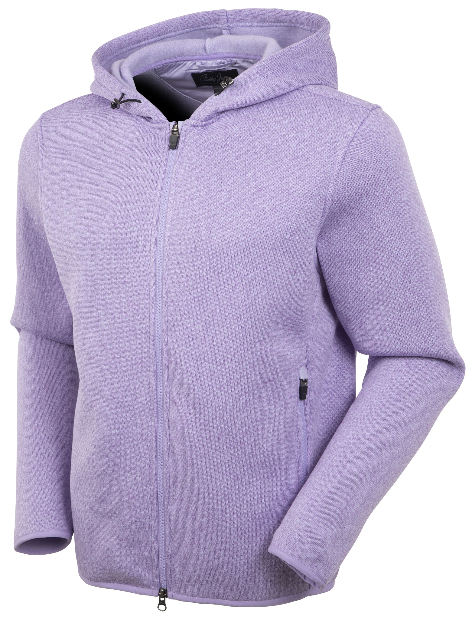 Picture of Bobby Jones Men's Performance Heathered Full-Zip Fleece Hoodie