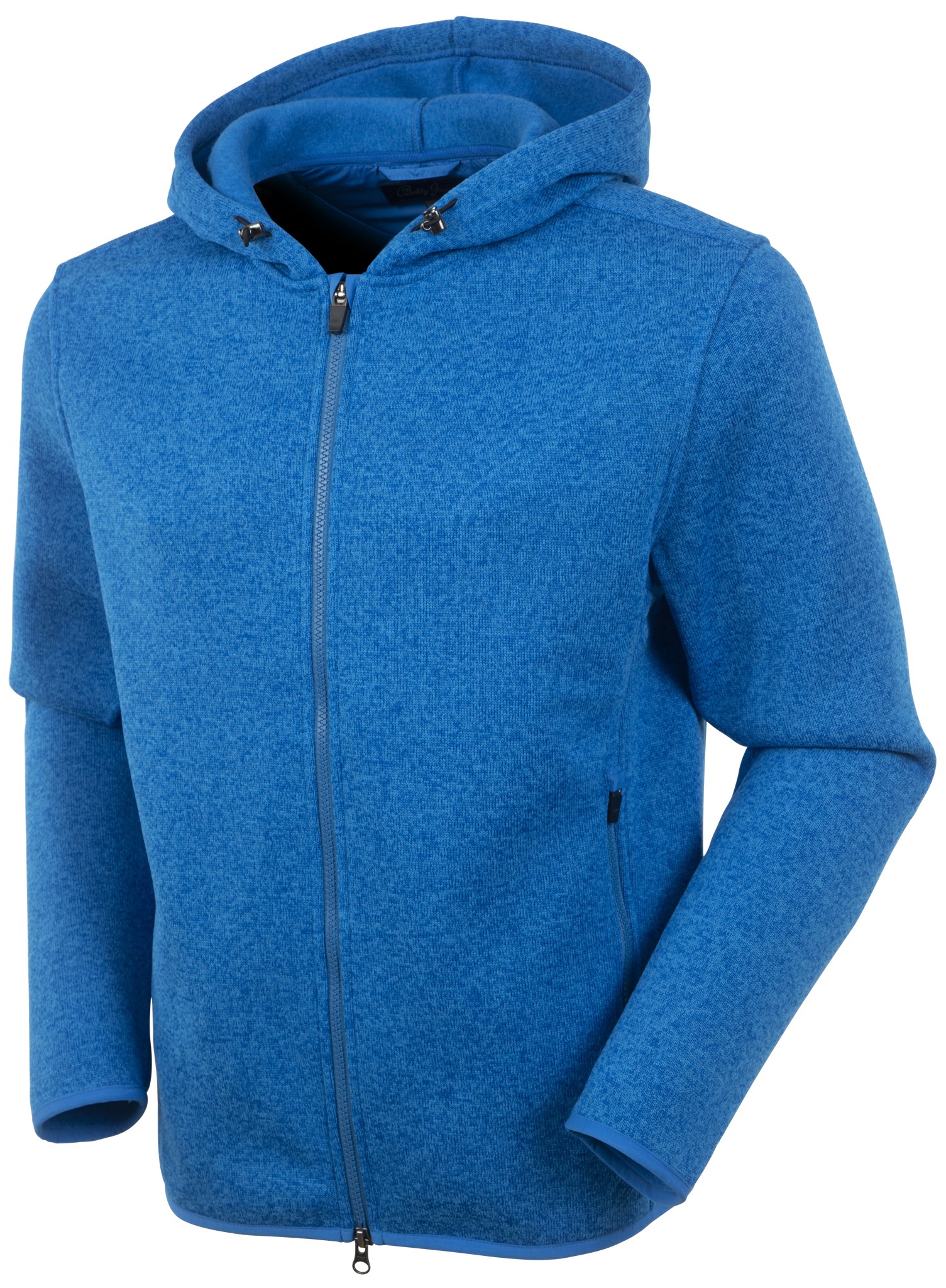 Picture of Bobby Jones Men's Performance Heathered Full-Zip Fleece Hoodie
