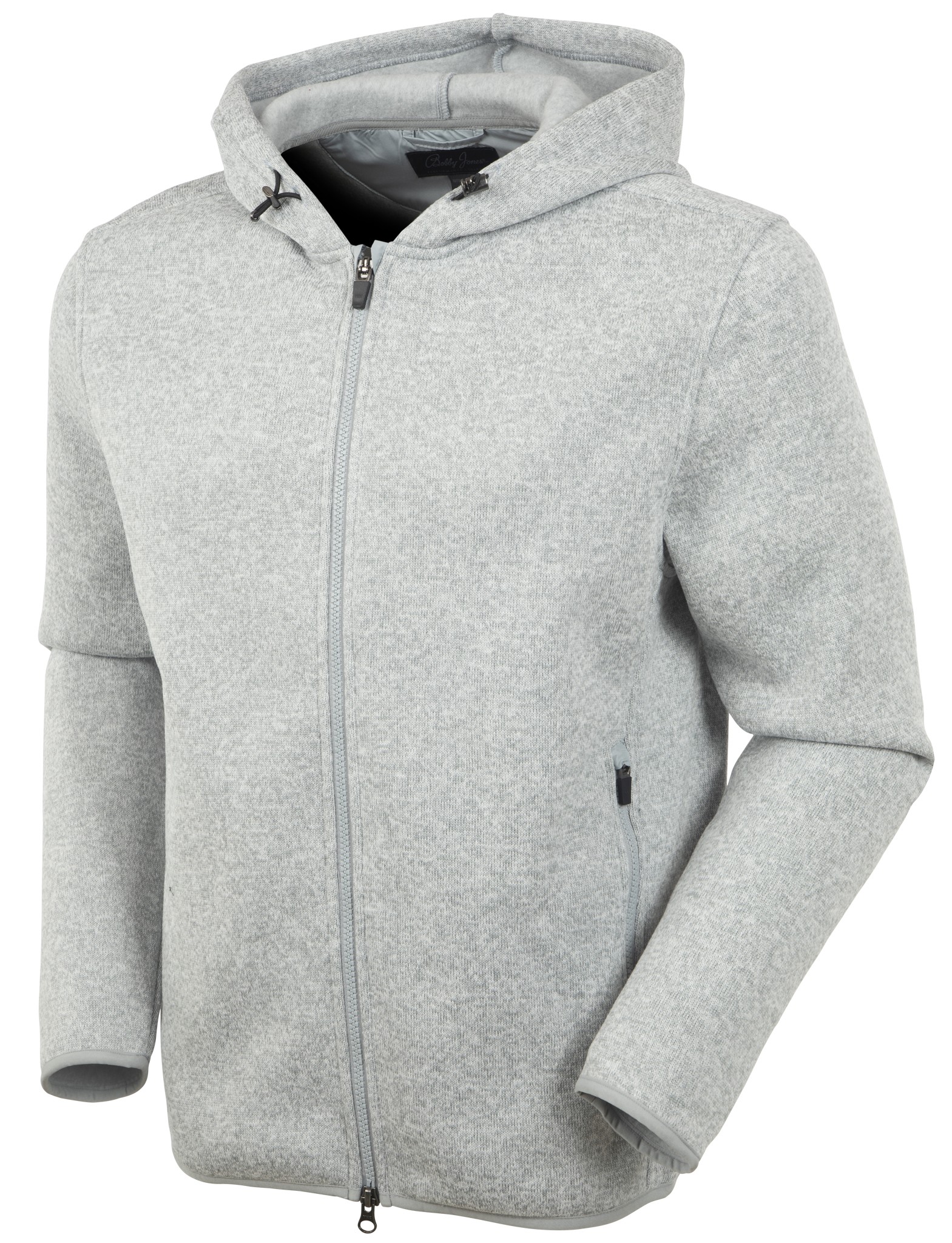 Picture of Bobby Jones Men's Performance Heathered Full-Zip Fleece Hoodie