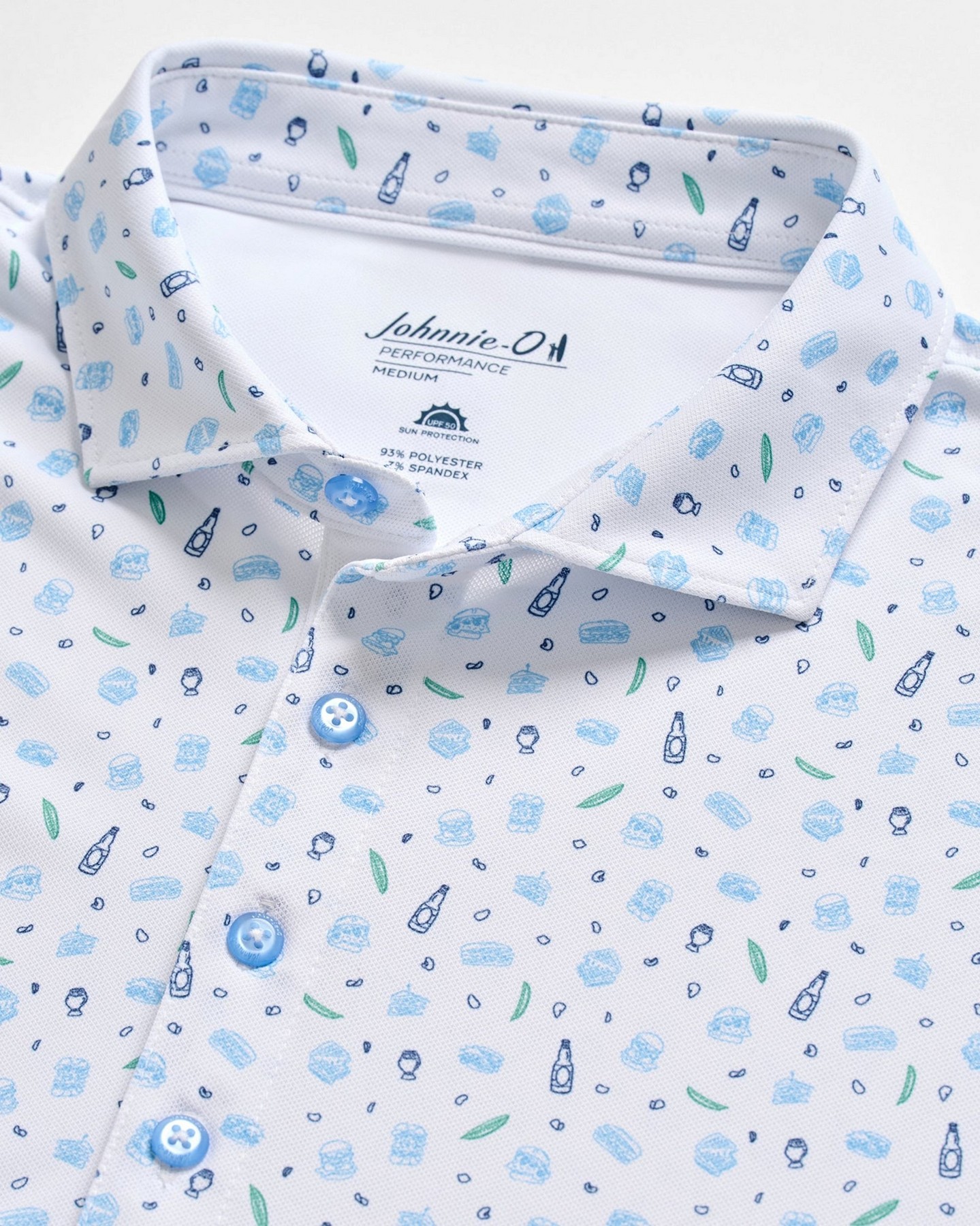 Picture of Johnnie-O Men's Burgers N Beers Performance Mesh Polo