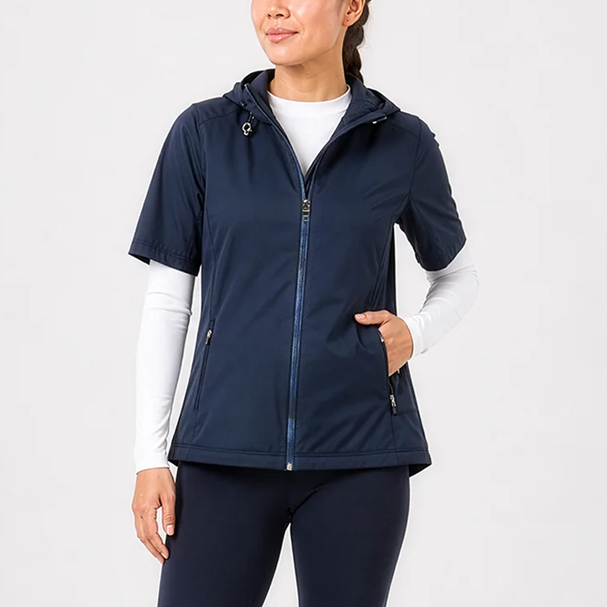 Picture of Sunice Women's WxTech Weatherproof Short Sleeve Jacket with Packable Hood