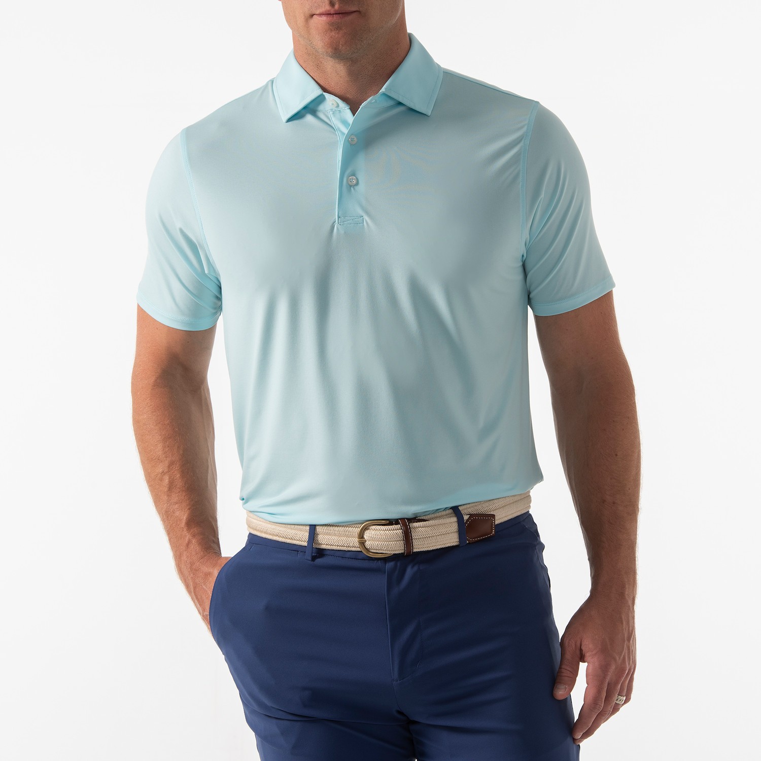 Picture of B. Draddy Men's Sport Ryan Solid Jersey Polo