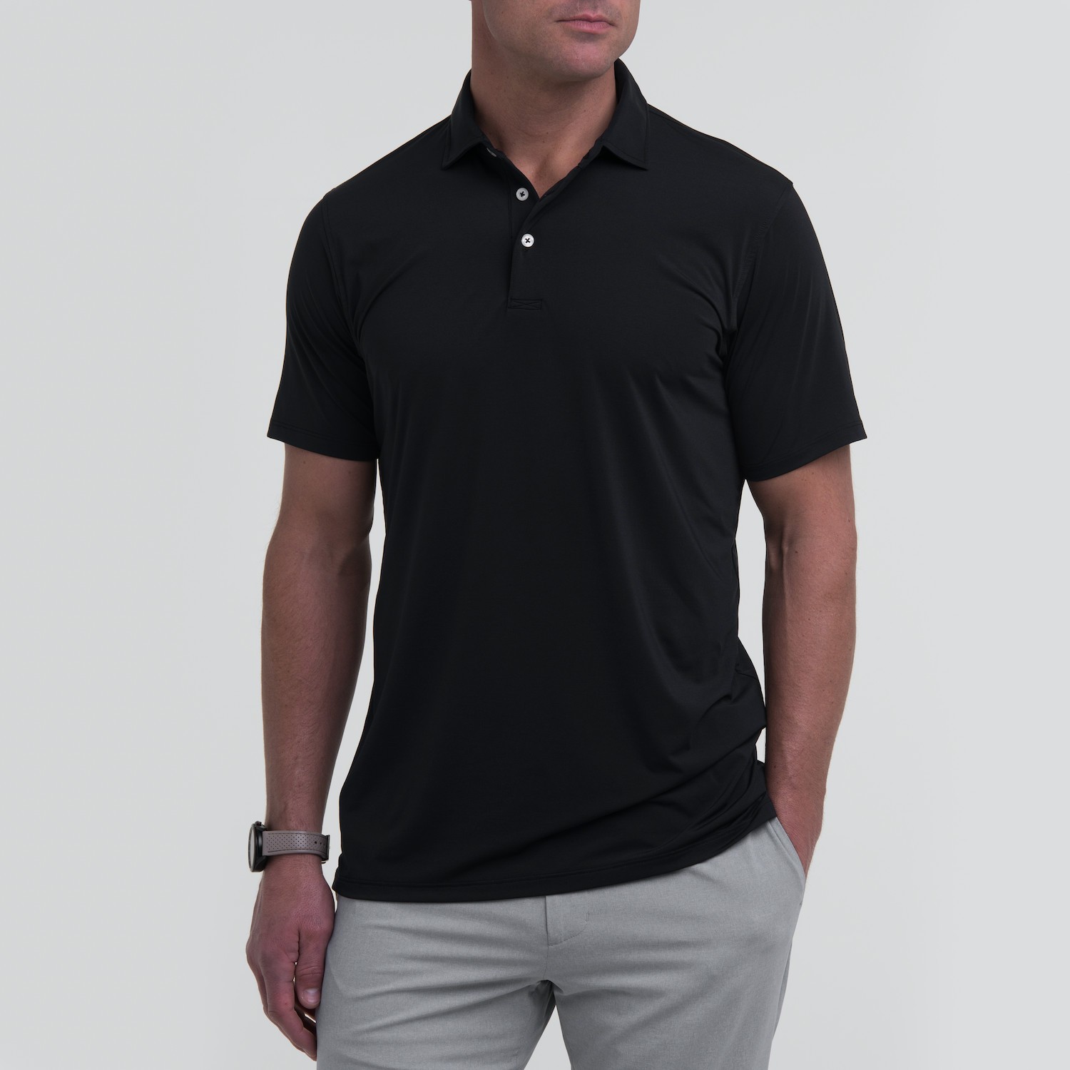 Picture of B. Draddy Men's Sport Ryan Solid Jersey Polo