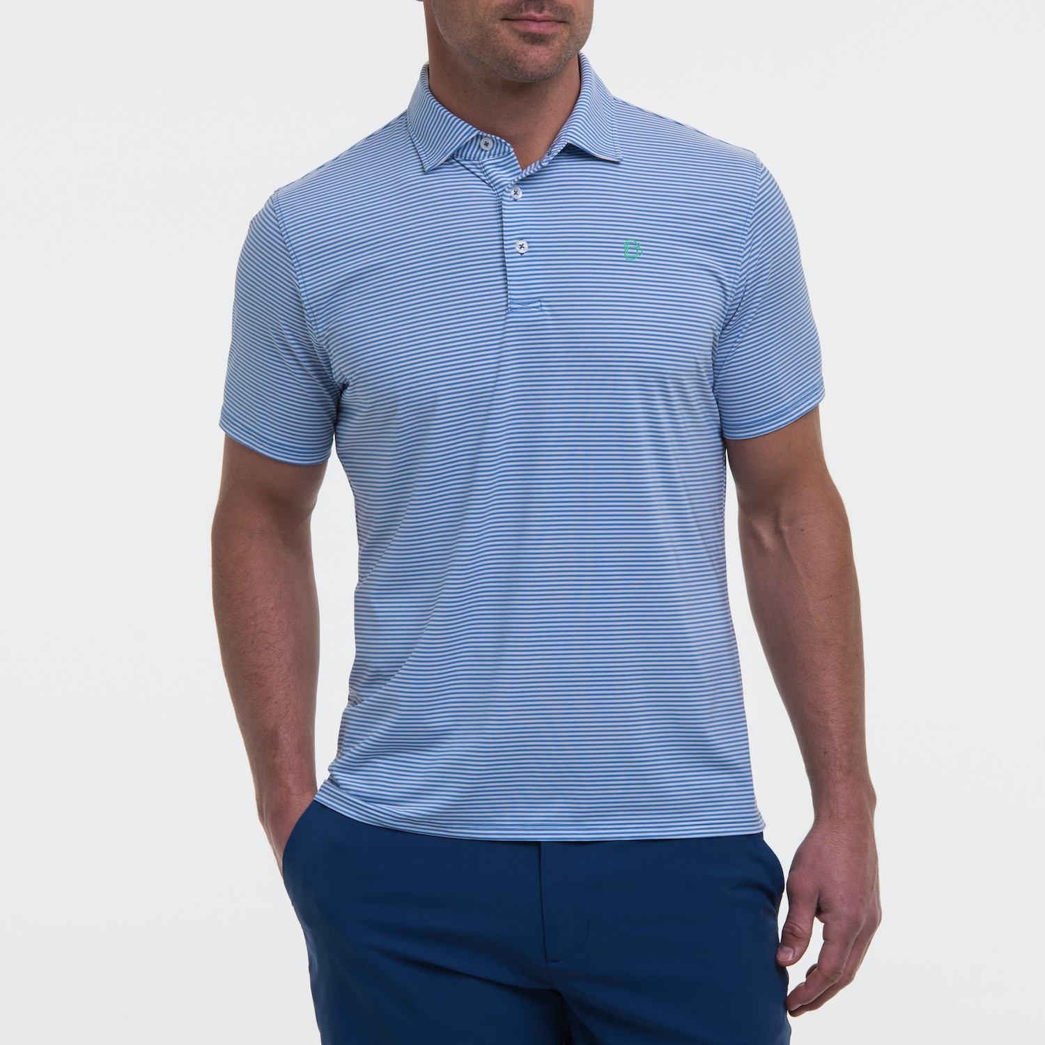 Picture of B. Draddy Men's Sport Jimmy Stripe Jersey Polo