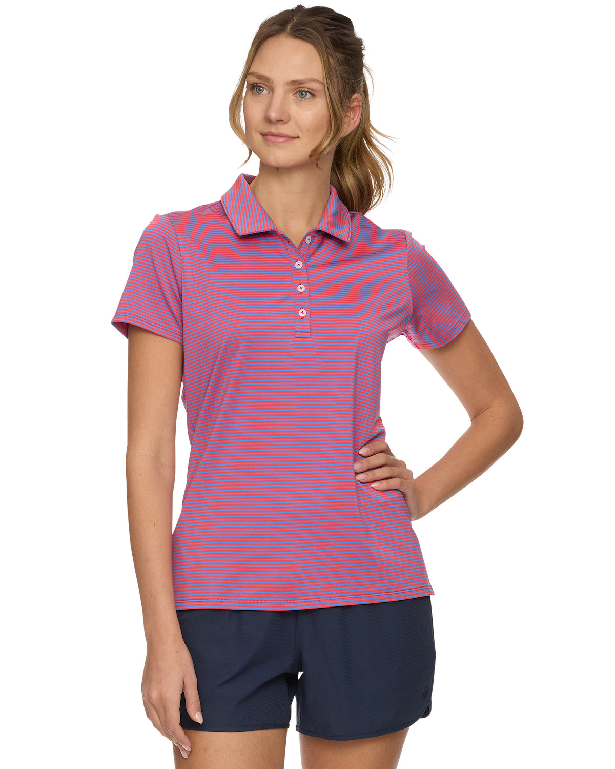 Picture of Flag & Anthem Women's Naples SS Signature Striped Polo