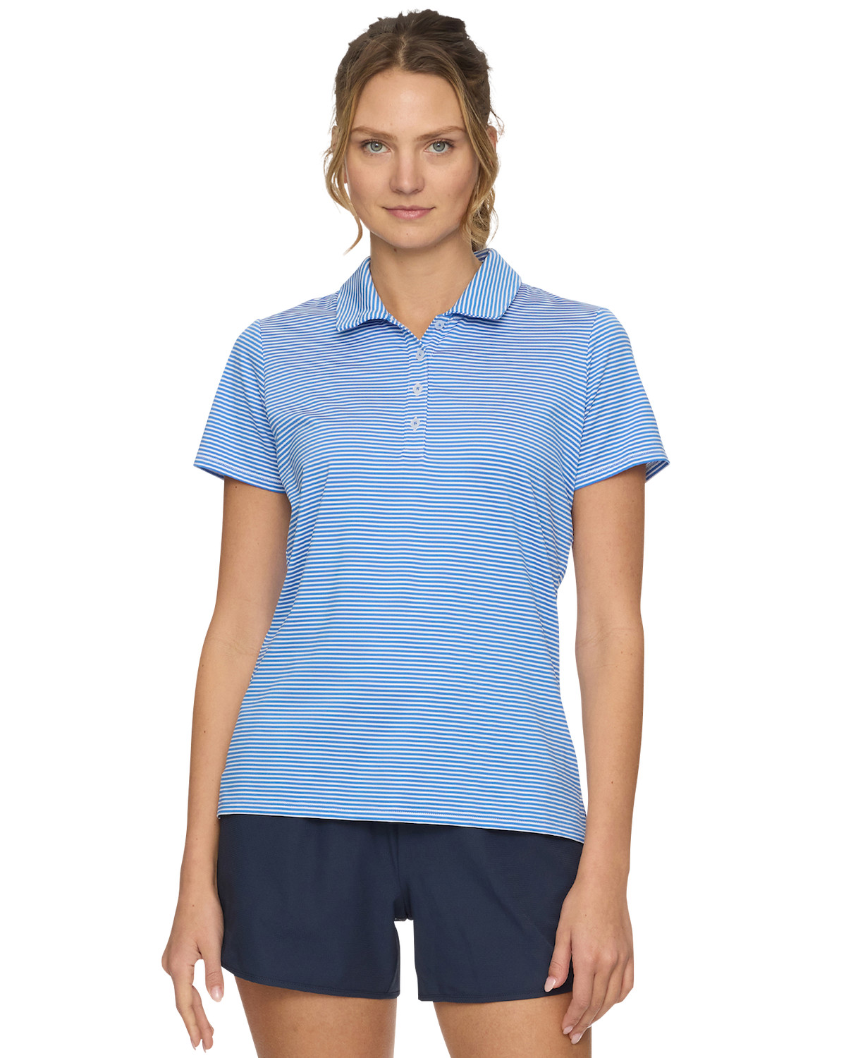 Picture of Flag & Anthem Women's Naples SS Signature Striped Polo