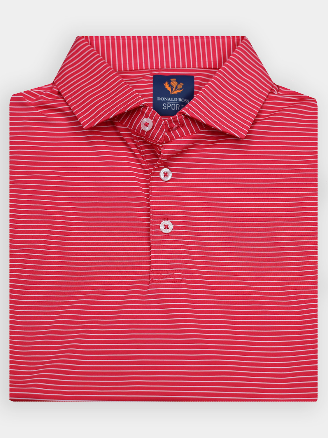 Picture of Donald Ross Clark Jersey Micro Stripe Polo