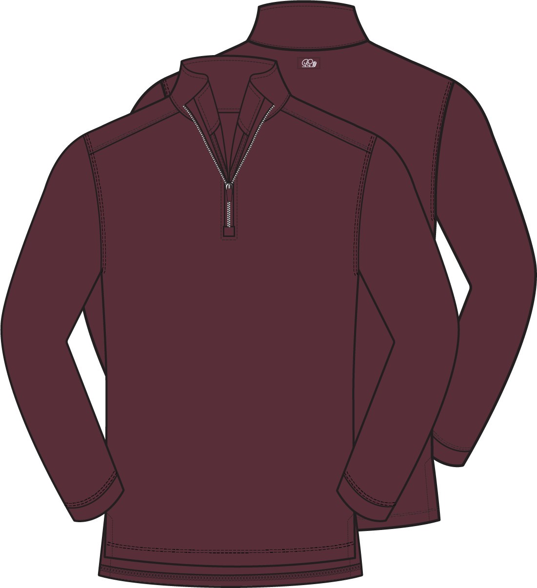 Picture of Good Good Men's Maroon Q-Zip (Prebook 10-01)