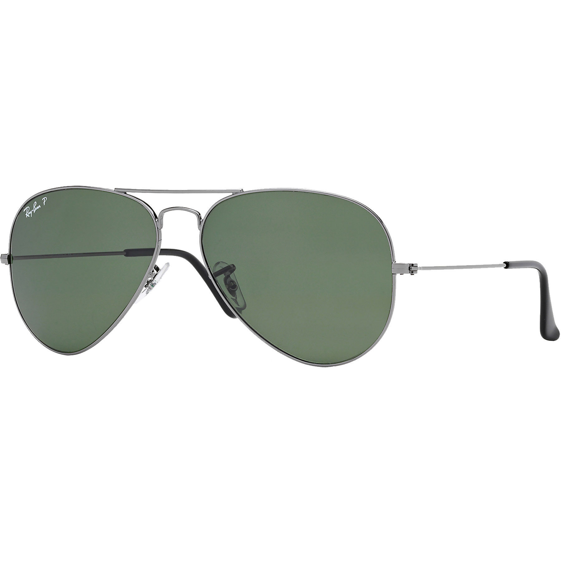Picture of Ray-Ban® Polarized Aviator Sunglasses - Gunmetal/Green