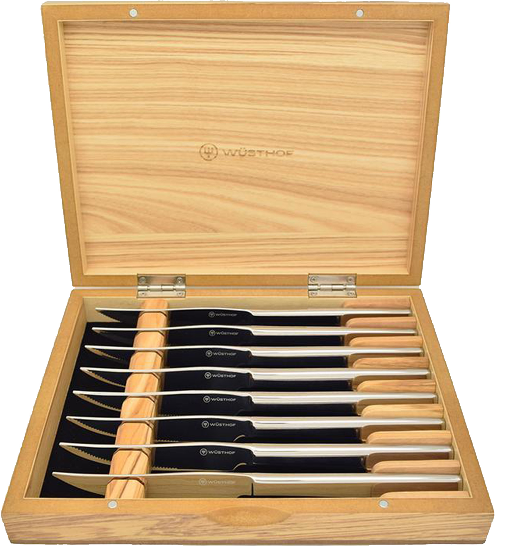 Picture of Wusthof 8 pc Steak Knife Set w/ Olivewood Chest