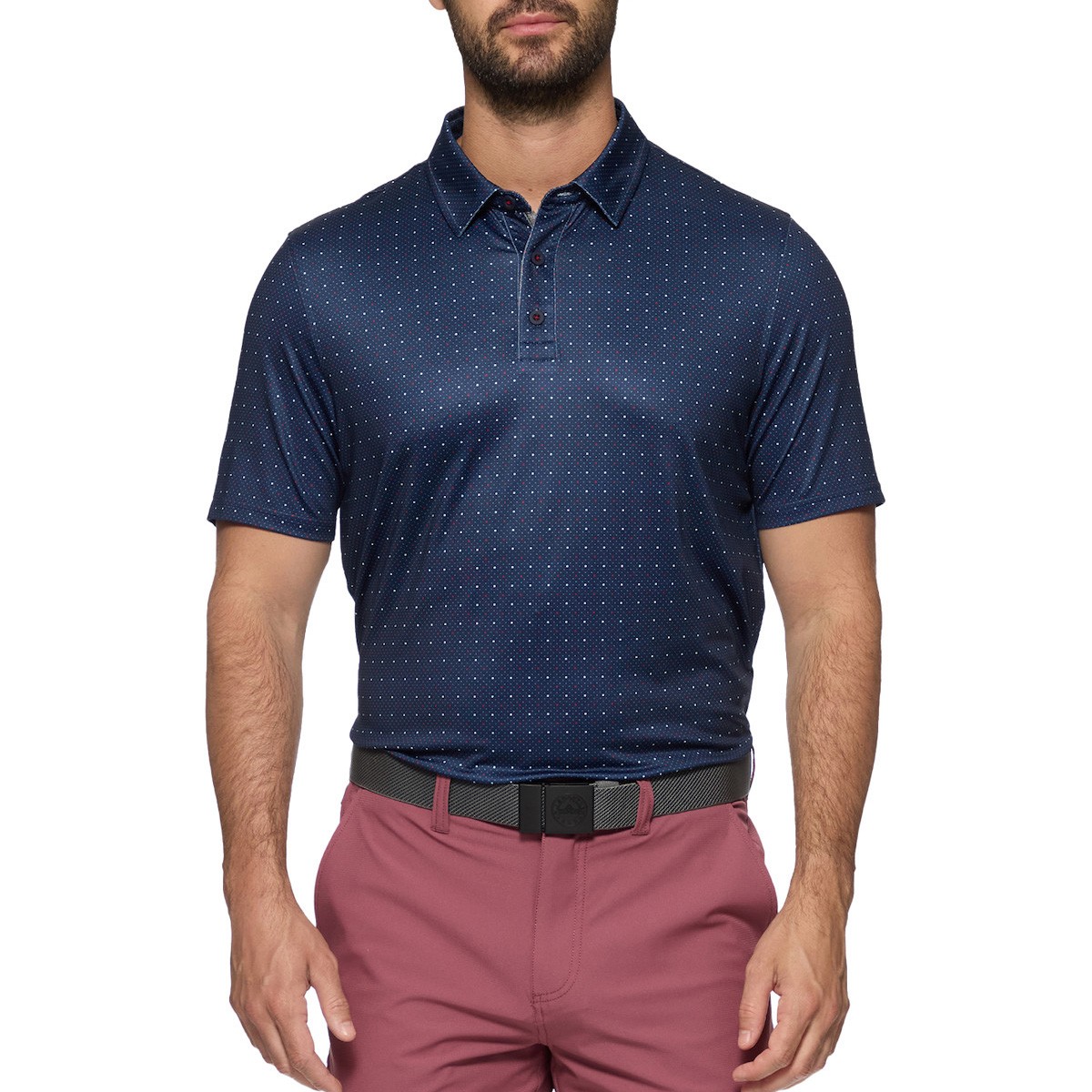 Picture of Flag & Anthem Men's Montrose Star And Dot Print SS Performance Polo