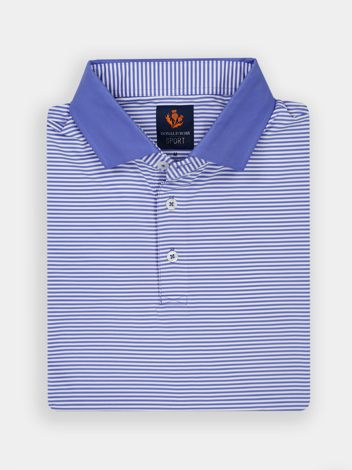 Picture of Donald Ross Owen Feeder Stripe Polo w/ Solid Collar