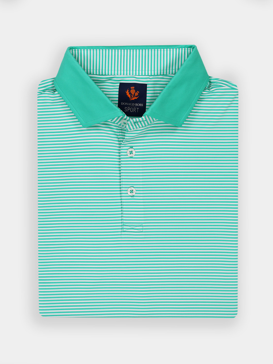 Picture of Donald Ross Owen Feeder Stripe Polo w/ Solid Collar