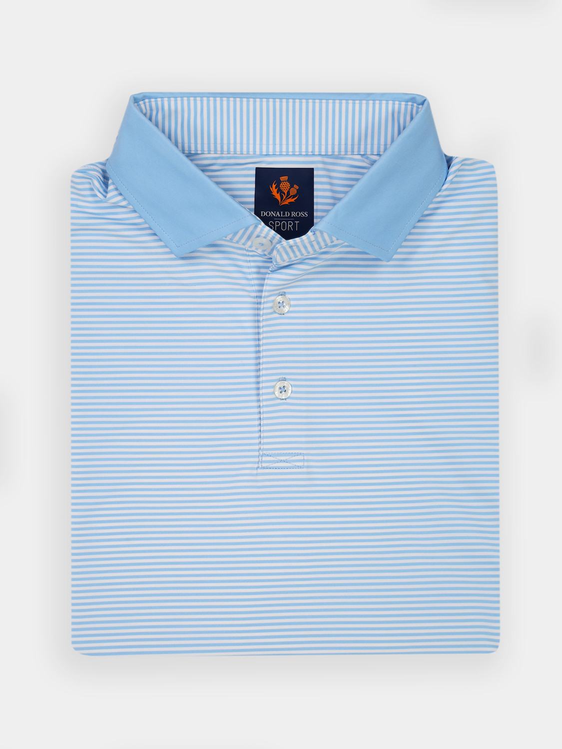 Picture of Donald Ross Owen Feeder Stripe Polo w/ Solid Collar