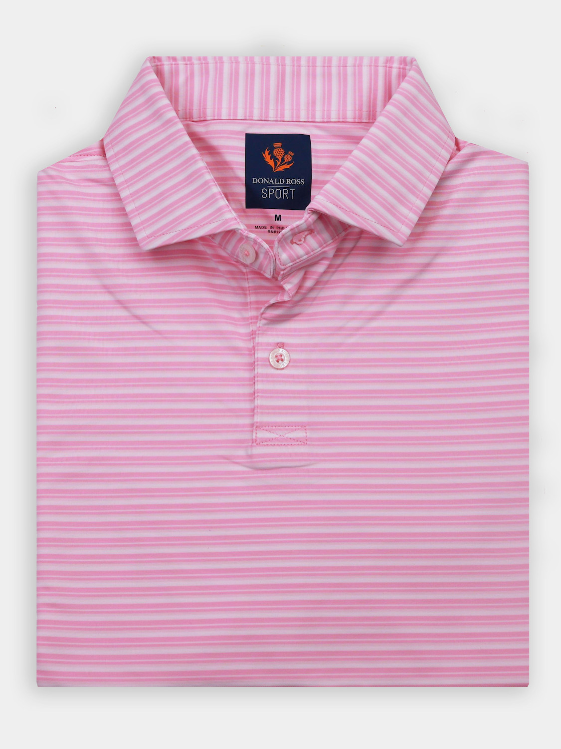 Picture of Donald Ross Dean Jersey Multi Stripe-2 button Placket