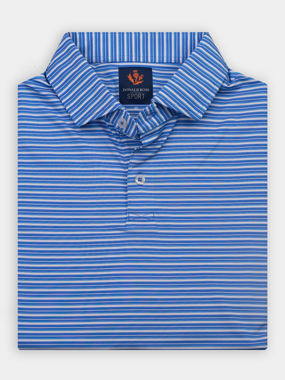 Picture of Donald Ross Dean Jersey Multi Stripe-2 button Placket