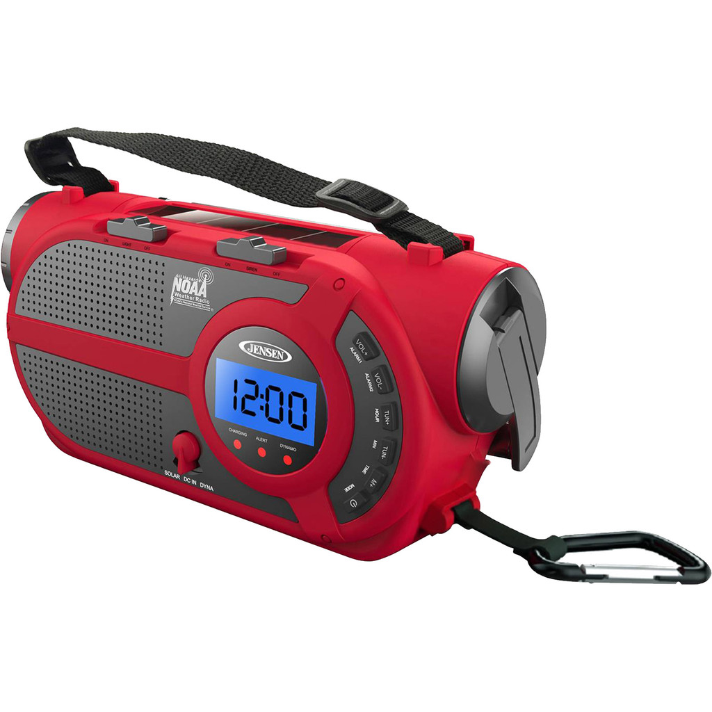 Picture of Jensen® AM/FM Weather Band/Weather Alert Radio with 4-Way Power and Built In Flashlight