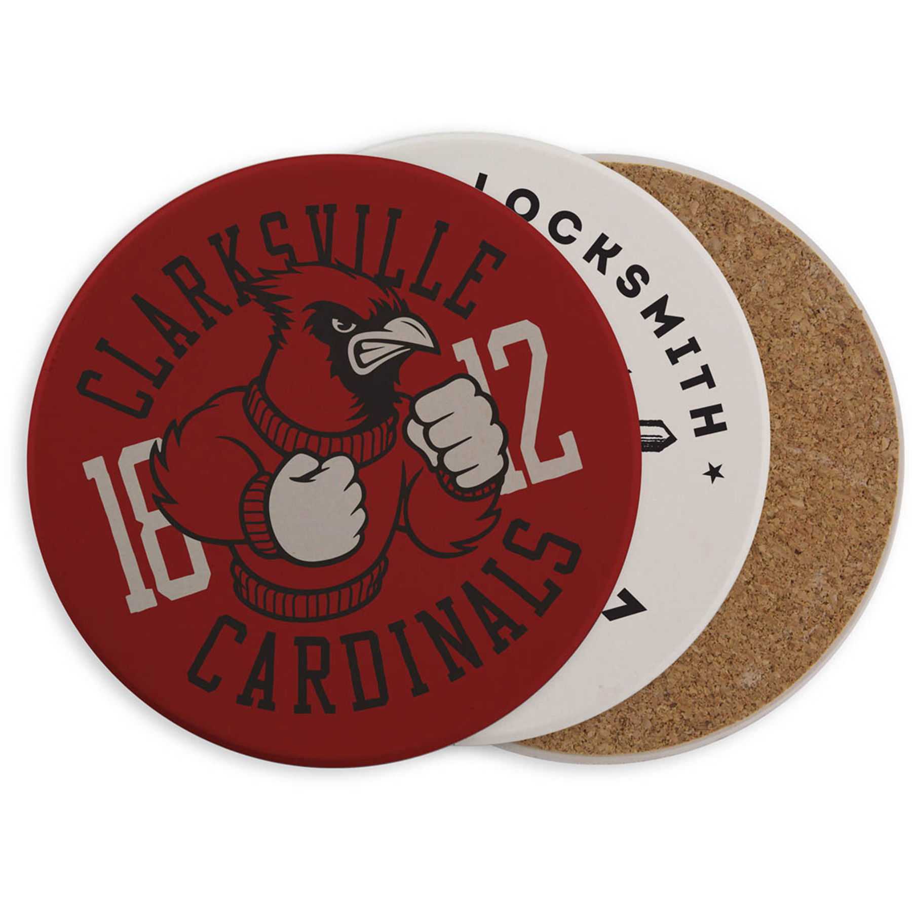 Picture of Round Ceramic Coaster with Cork Base