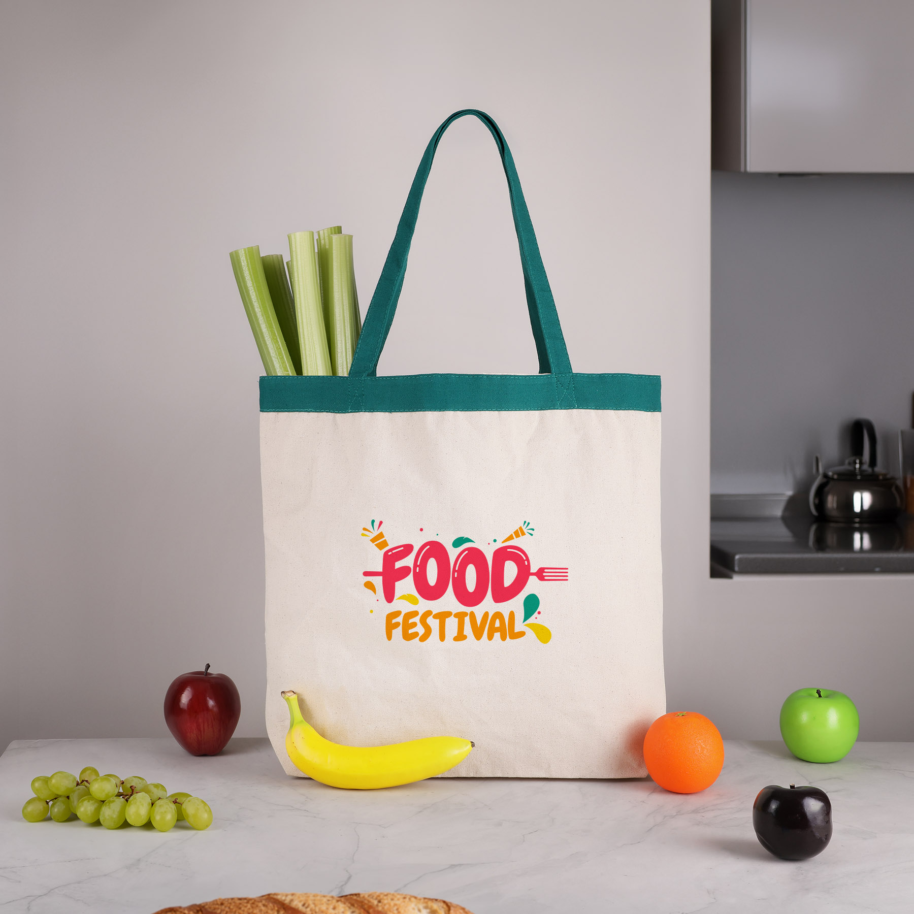 Picture of 12 oz Cotton Canvas Tote Bag: 17.5" W x 16" H