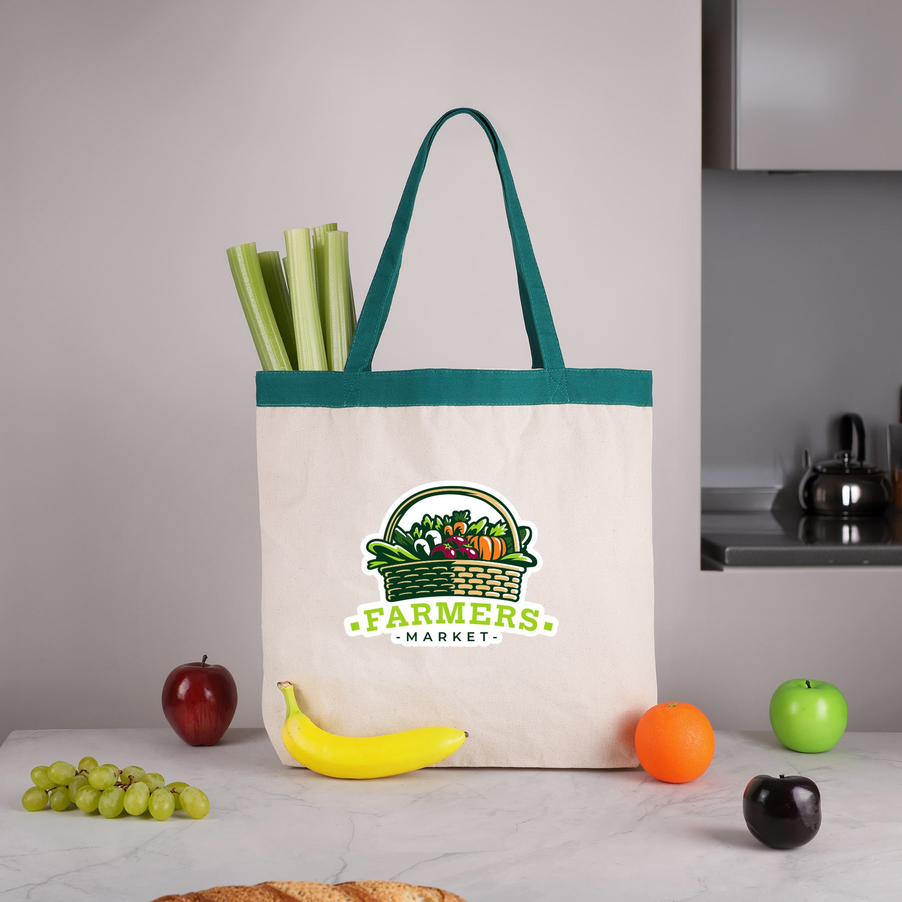 Picture of 12 oz Cotton Canvas Tote Bag: 17.5" W x 16" H